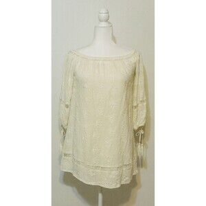 ASTR The Label Women Size XS Embroidered Floral Lined Mini Dress Boho Gypsi